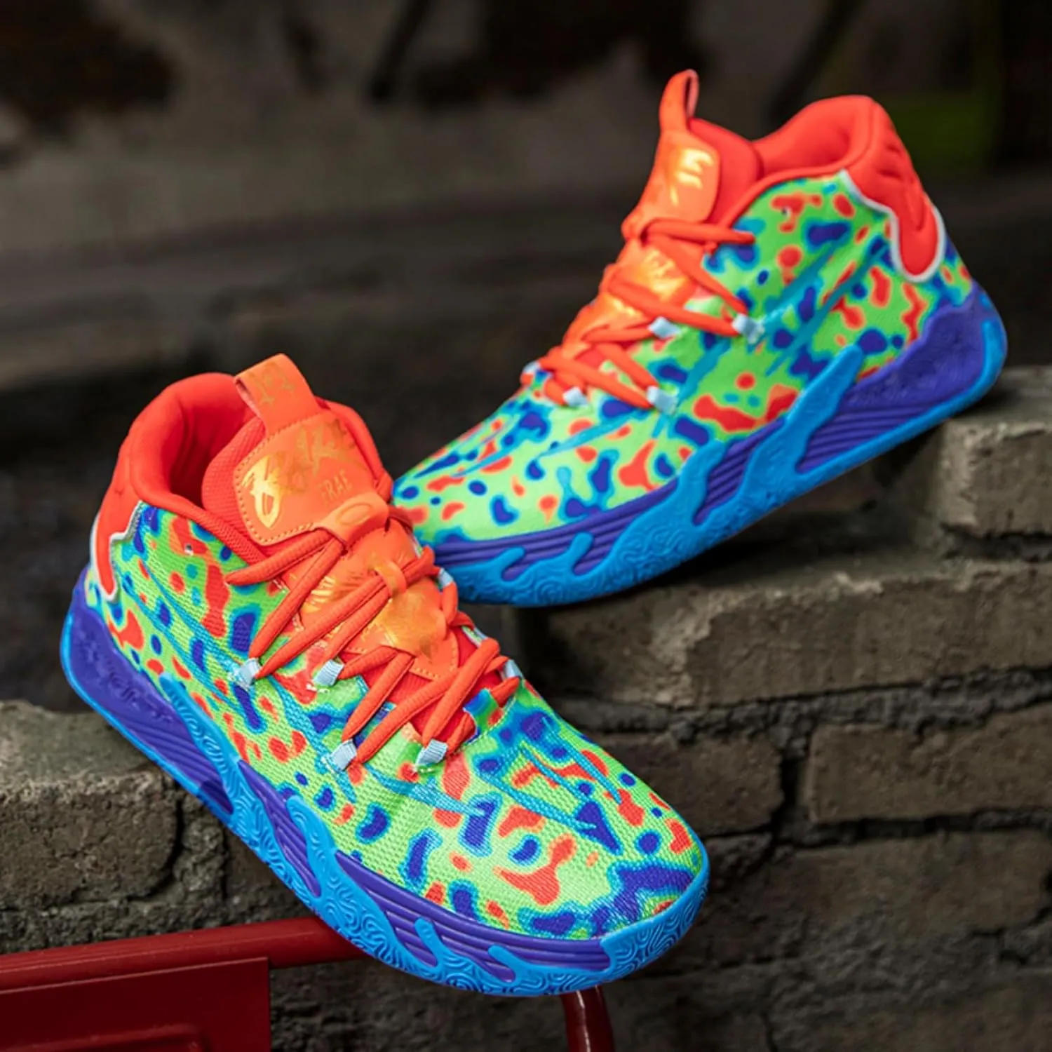 FOTN Womens Multicolour Lace Up Fashion Sneaker High-Top Casual Breathable Sports Athletic Walking Running Basketball Shoes
