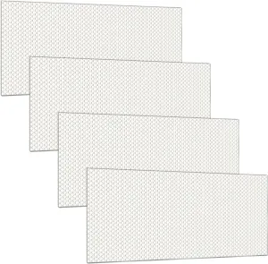 Frienda 4 Pcs Fluorescent Light Covers Replacement Flat Clear Prismatic Acrylic Ceiling Light Cover Panels(22.5" x 46.5" x 0.12")