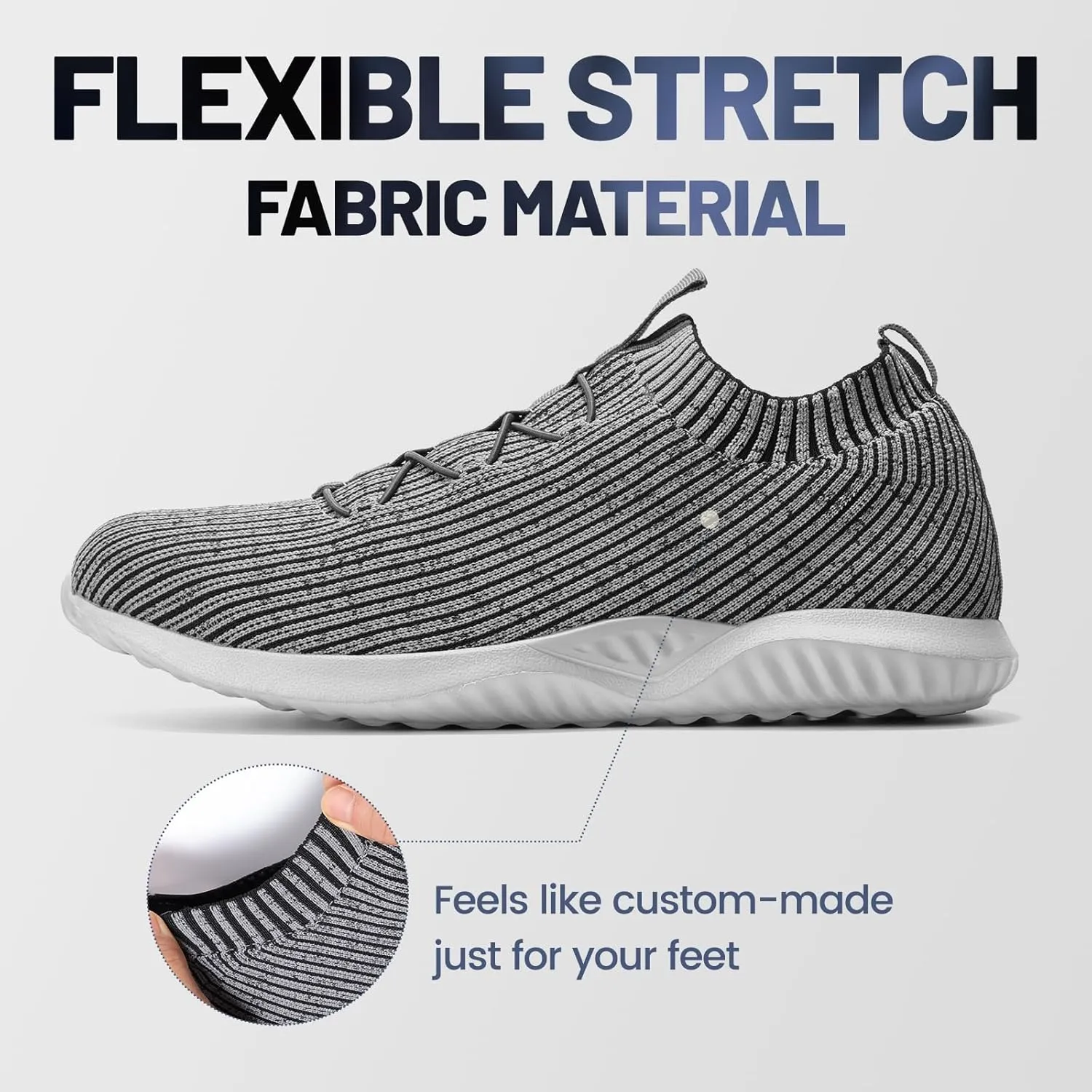Furuian Slip on Steel Toe Sneakers for Men Women Wide Comfortable Lightweight Work Shoes Indestructible Steel Toe Safety Shoes for Men