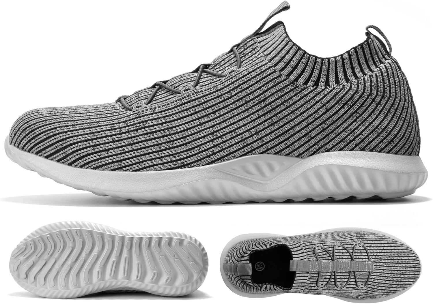 Furuian Slip on Steel Toe Sneakers for Men Women Wide Comfortable Lightweight Work Shoes Indestructible Steel Toe Safety Shoes for Men