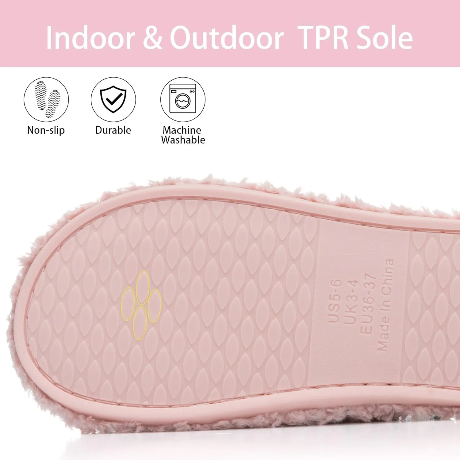 Fuzzy Open Toe Slippers for Women Indoor Cozy Memory Foam Slip On House Slides Shoes Gifts for Womens Her Mom