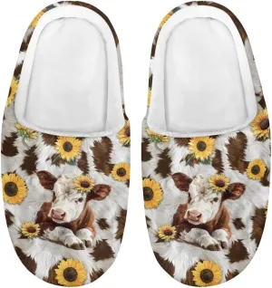 Fuzzy Toddler Slippers Girls Plush Slippers Soft Warm House Shoes Cozy Slip On Indoor Shoes Cute Print House Slippers Non Slip Washable for Bedroom Outdoor US 9-15