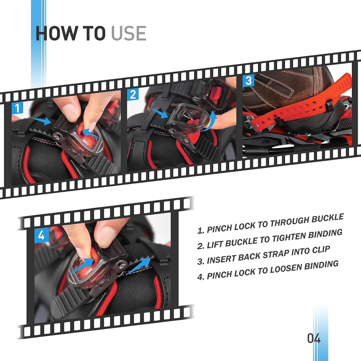G2 21/25/30/36 Inches Light Weight Snowshoes with Toe Box, EVA Padded Ratchet Binding, Heel Lift, Flexible Pivot Bar, Durable Back Strap, Trekking Poles, Carrying Bag, Snow Baskets(6 colors available)