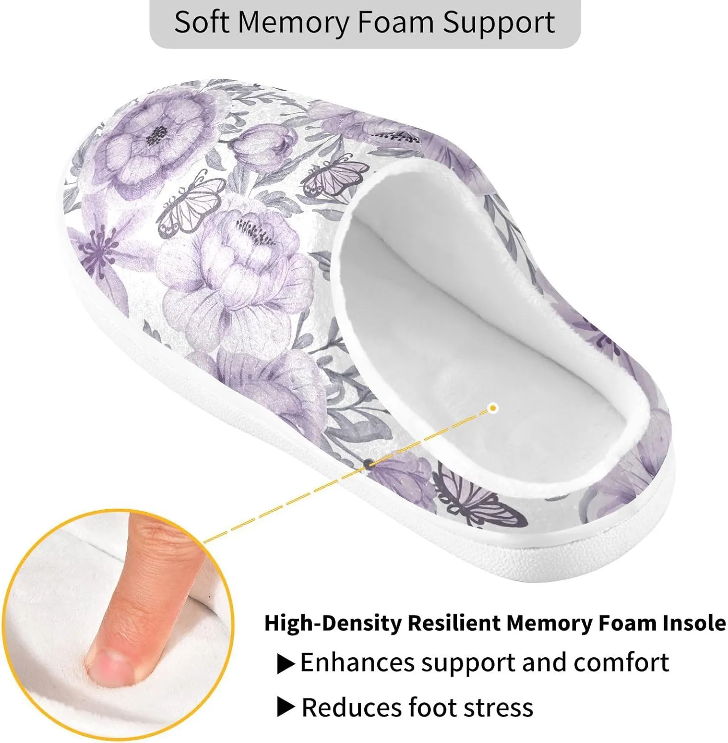GAIGEO Mens House Slippers Sunny Sunflowers Blue, Memory Foam Warm Slippers for Women, Soft Comfort for Home or Outdoor Use
