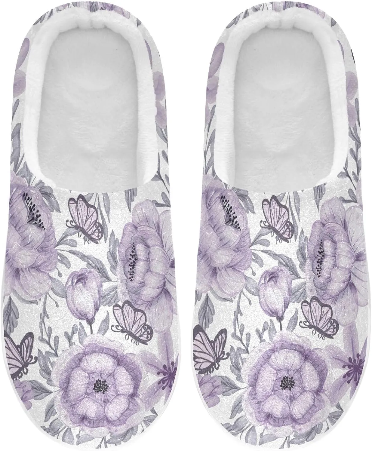 GAIGEO Mens House Slippers Sunny Sunflowers Blue, Memory Foam Warm Slippers for Women, Soft Comfort for Home or Outdoor Use
