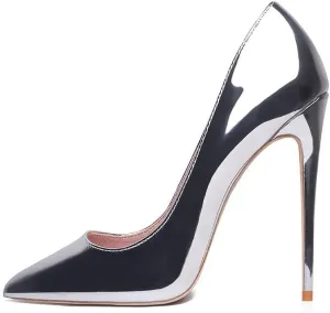 GENSHUO Women's 4.7 Inch Pumps Pointy Closed Toe Stiletto Sexy High Heels Slip on Porm Party Wedding Dress Shoes