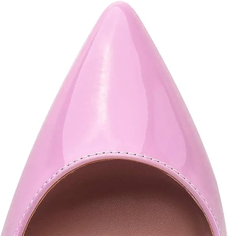 GENSHUO Women's 4.7 Inch Pumps Pointy Closed Toe Stiletto Sexy High Heels Slip on Porm Party Wedding Dress Shoes