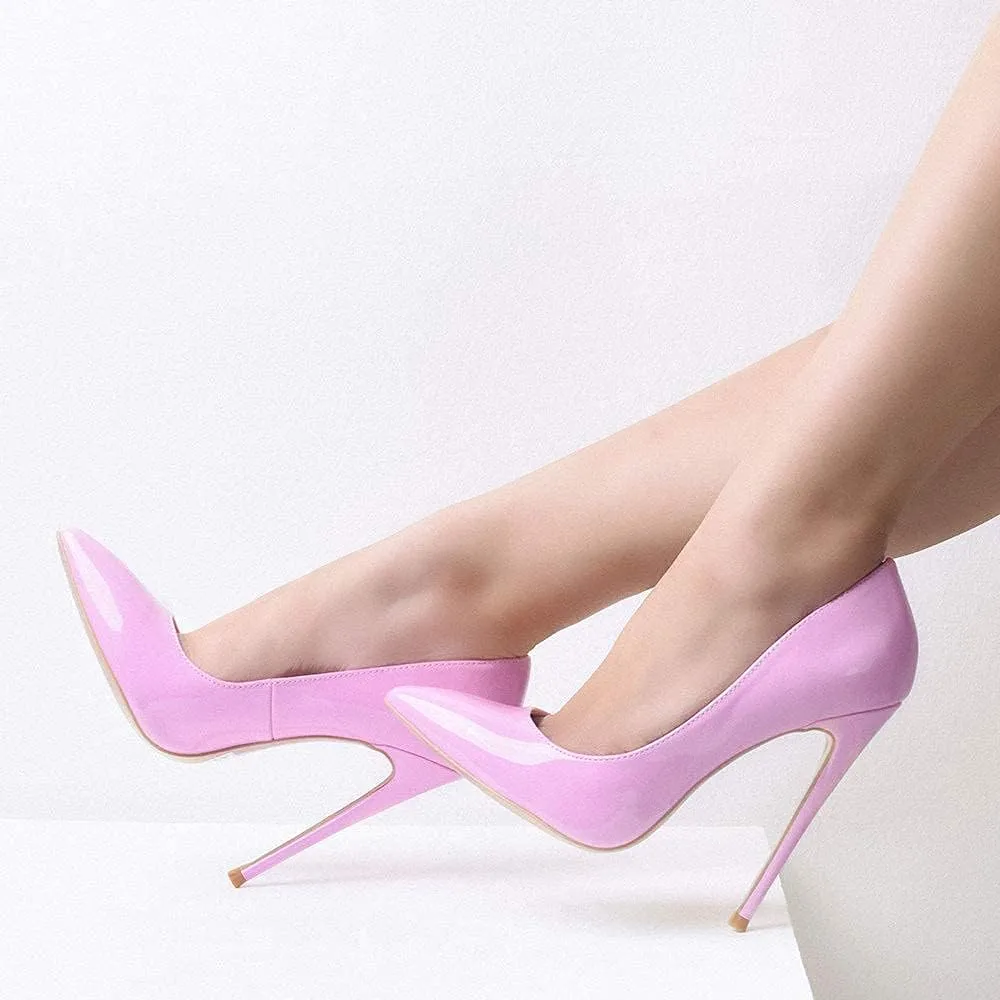 GENSHUO Women's 4.7 Inch Pumps Pointy Closed Toe Stiletto Sexy High Heels Slip on Porm Party Wedding Dress Shoes