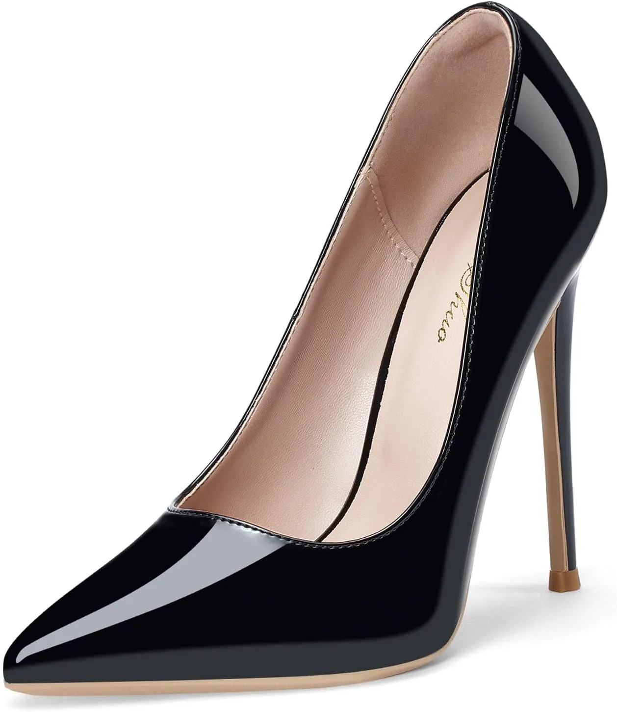 GENSHUO Women's 4.7 Inch Pumps Pointy Closed Toe Stiletto Sexy High Heels Slip on Porm Party Wedding Dress Shoes