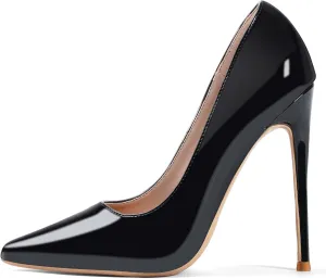 GENSHUO Women's 4.7 Inch Pumps Pointy Closed Toe Stiletto Sexy High Heels Slip on Porm Party Wedding Dress Shoes