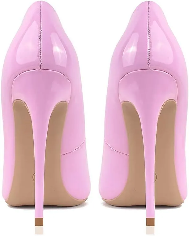 GENSHUO Women's 4.7 Inch Pumps Pointy Closed Toe Stiletto Sexy High Heels Slip on Porm Party Wedding Dress Shoes