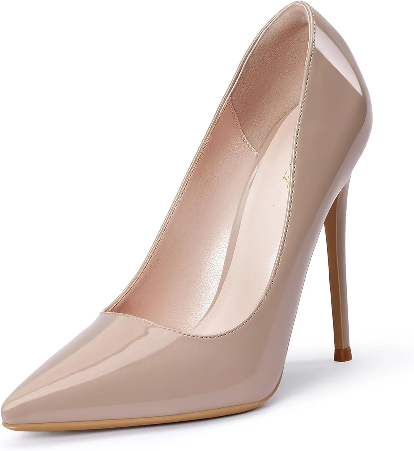 GENSHUO Women's 4.7 Inch Pumps Pointy Closed Toe Stiletto Sexy High Heels Slip on Porm Party Wedding Dress Shoes