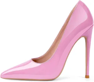 GENSHUO Women's 4.7 Inch Pumps Pointy Closed Toe Stiletto Sexy High Heels Slip on Porm Party Wedding Dress Shoes