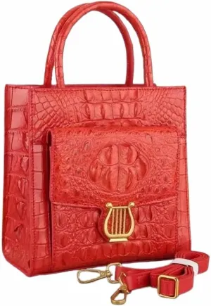Genuine Alligator Skin Women Small Totes Bag Cross Shoulder Bag Authentic Real Crocodile Leather Lady Mini Purse Handbag