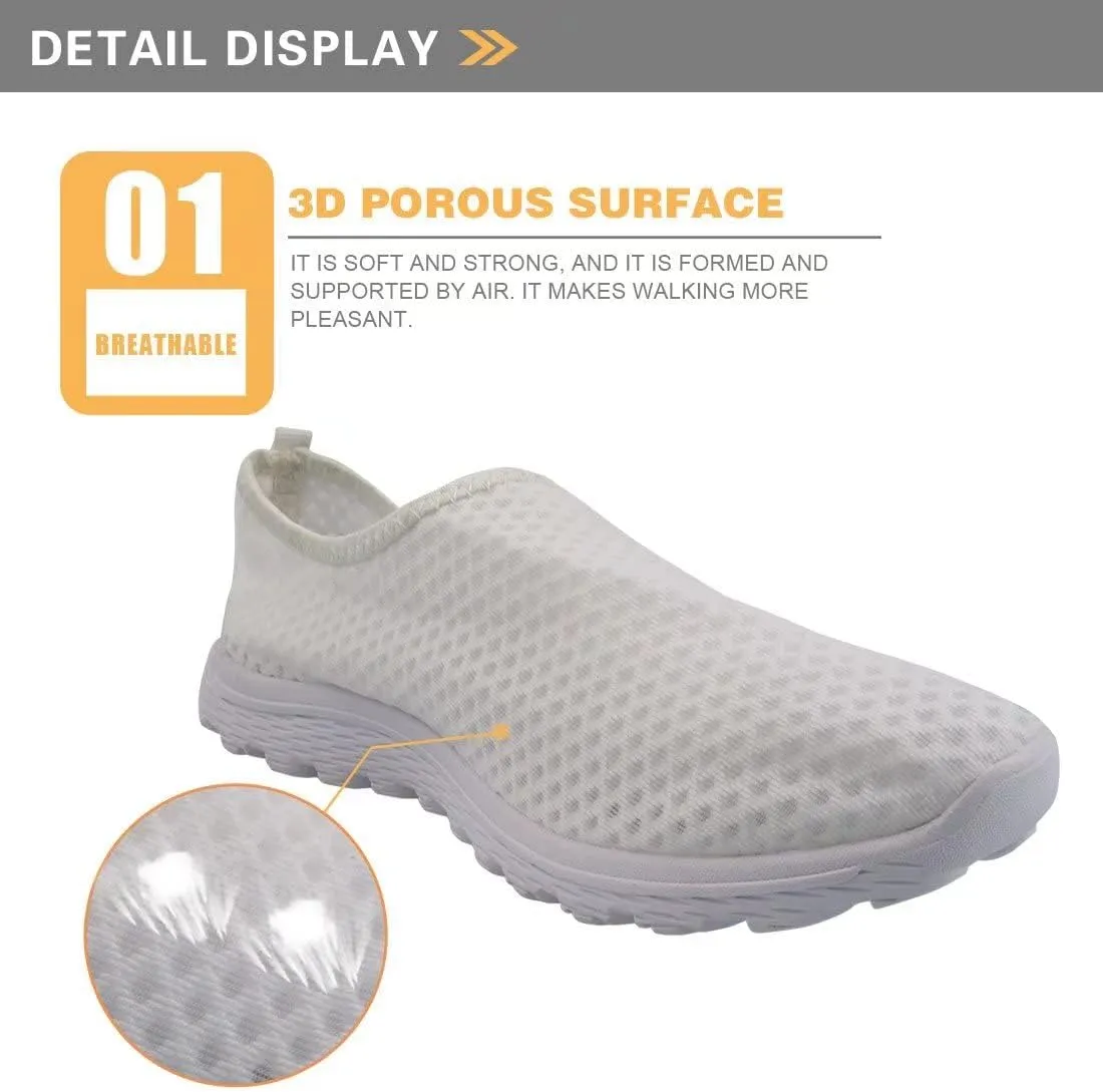 GIFTPUZZ Women Men Casual Non Slip Comfort Walking Shoes Soft Lightweight Slip On Sneakers