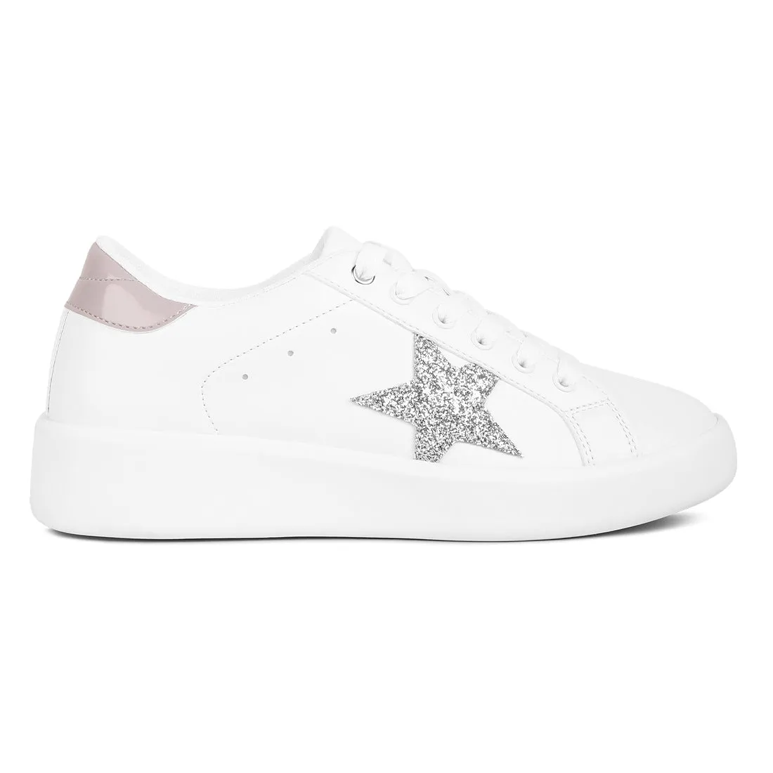 Glitter Star Applique Detail Sneakers