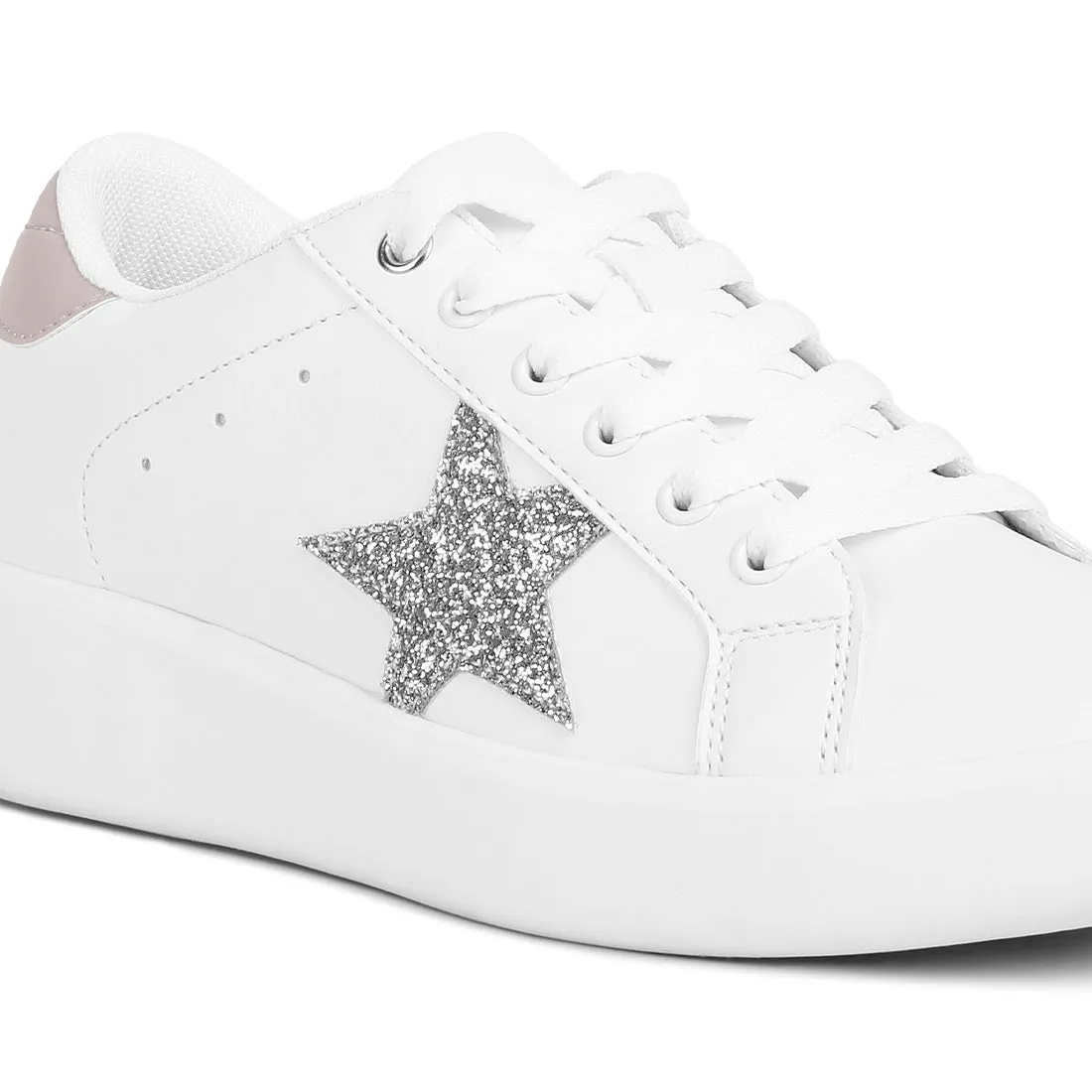 Glitter Star Applique Detail Sneakers
