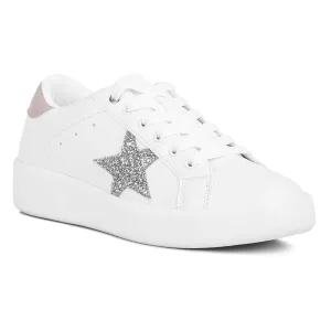 Glitter Star Applique Detail Sneakers