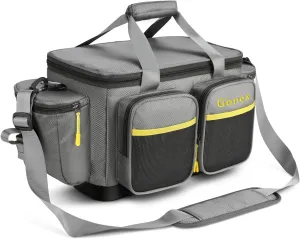 Gonex Fishing Tackle Bag, Water-Resistant Polyester Material Fishing Tackle Storage Bag with Padded Shoulder Strap and Non-Slip Base Suitable for 3600 3700 Tackle Box