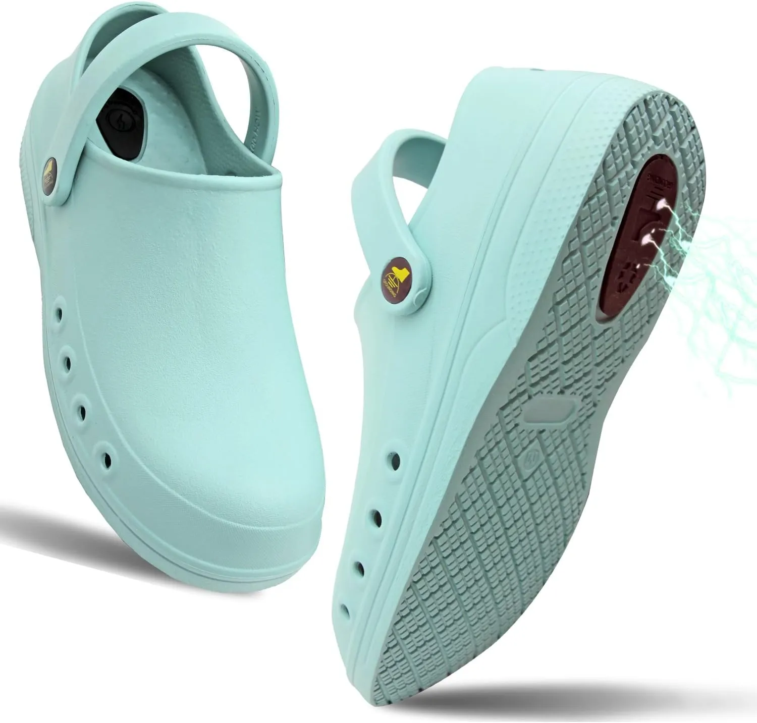Grounding Clogs with Adjustable Strap Super Soft Graphene Enhanced Rubber Grounding Footwear for Men Women