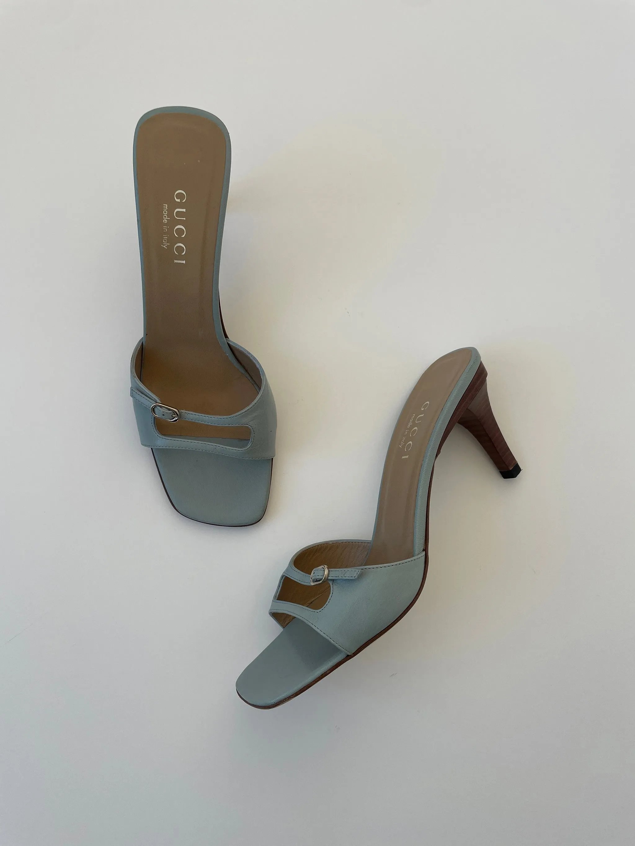 Gucci by Tom Ford mint double strap sandal heels (EU 39 / US 8.5)