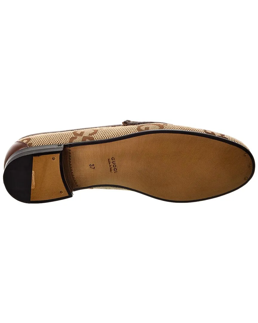 Gucci Maxi GG Canvas & Leather Loafer