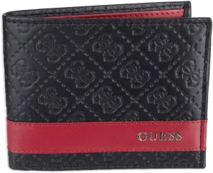 GUESS Men's Classic Bifold Wallet with Card Slots, Bill Compartment and Id Window