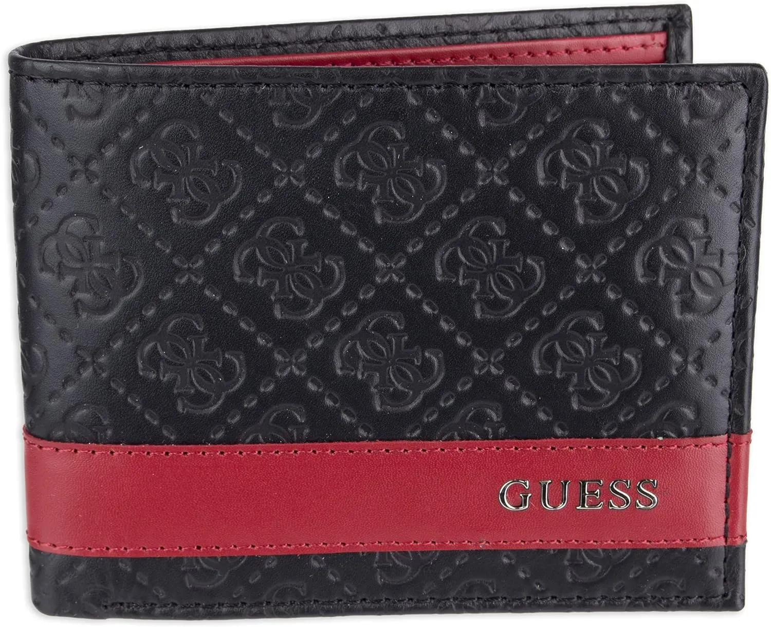 GUESS Men's Classic Bifold Wallet with Card Slots, Bill Compartment and Id Window