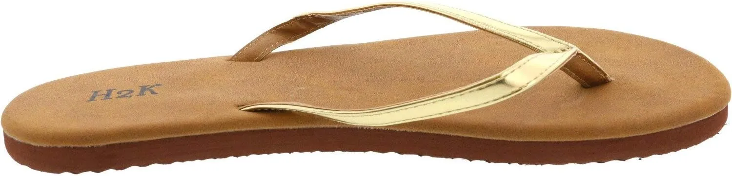 H2K Women's Classic Lightweight Comfort Flat Thong Flip Flop Sandals