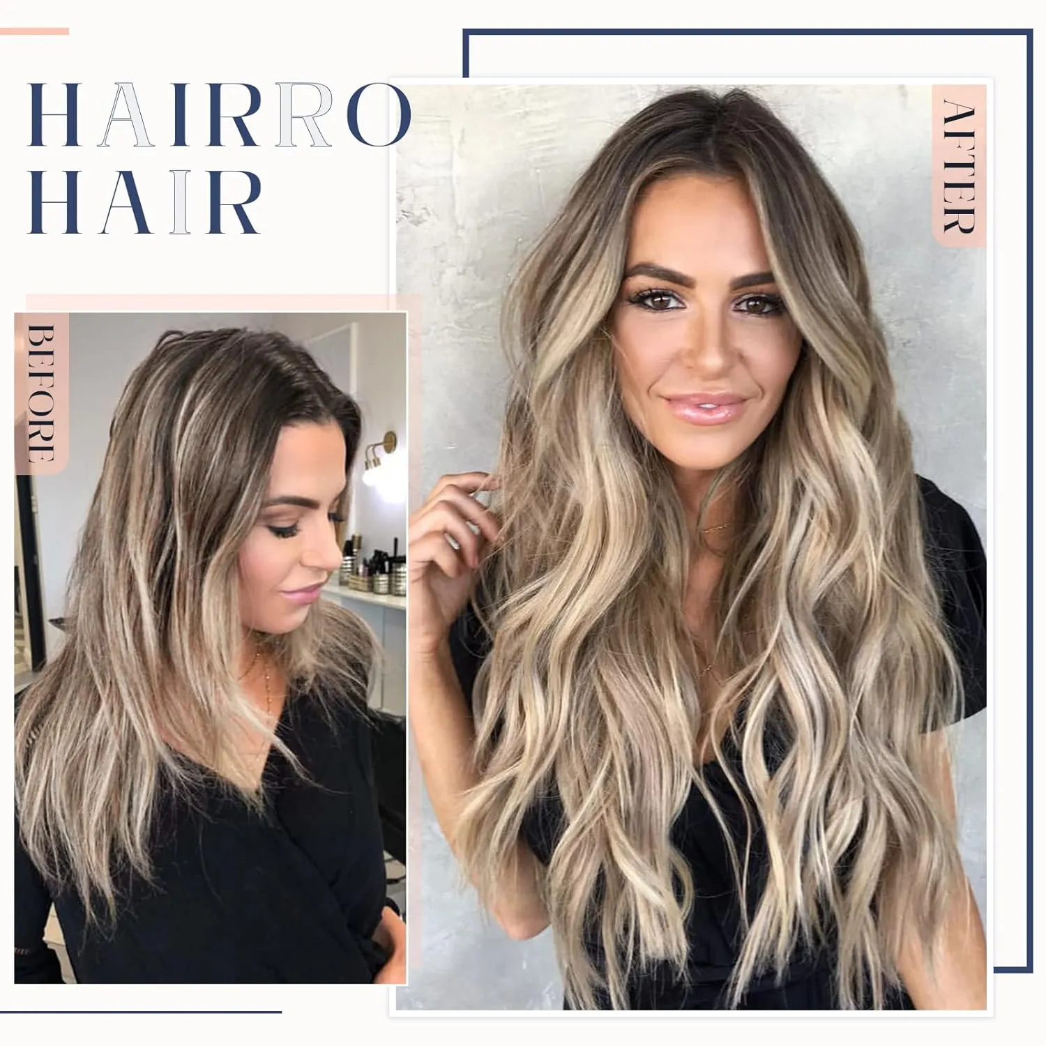 Hairro Fushion Hair Extensions Pre Bonded Keratin Nail Tip U Tip Human Hair Hairpieces Glue Flat Tipped Balayage Hairpiece For Women 100 Strand 20" 50g #06 Light Brown
