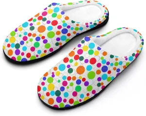 Halloween Checkered Clog Slippers For Womens Ladies Non-Slip Home Slippers Cotton Slipper Slip-On Shoes Indoor Outdoor