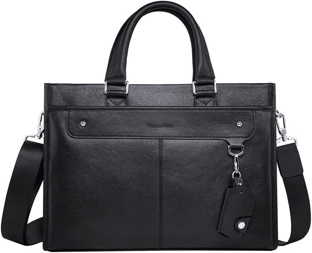 Handbag Business Cowhide Single Shoulder Large Capacity Crossbody Bag Men's Leather Briefcase