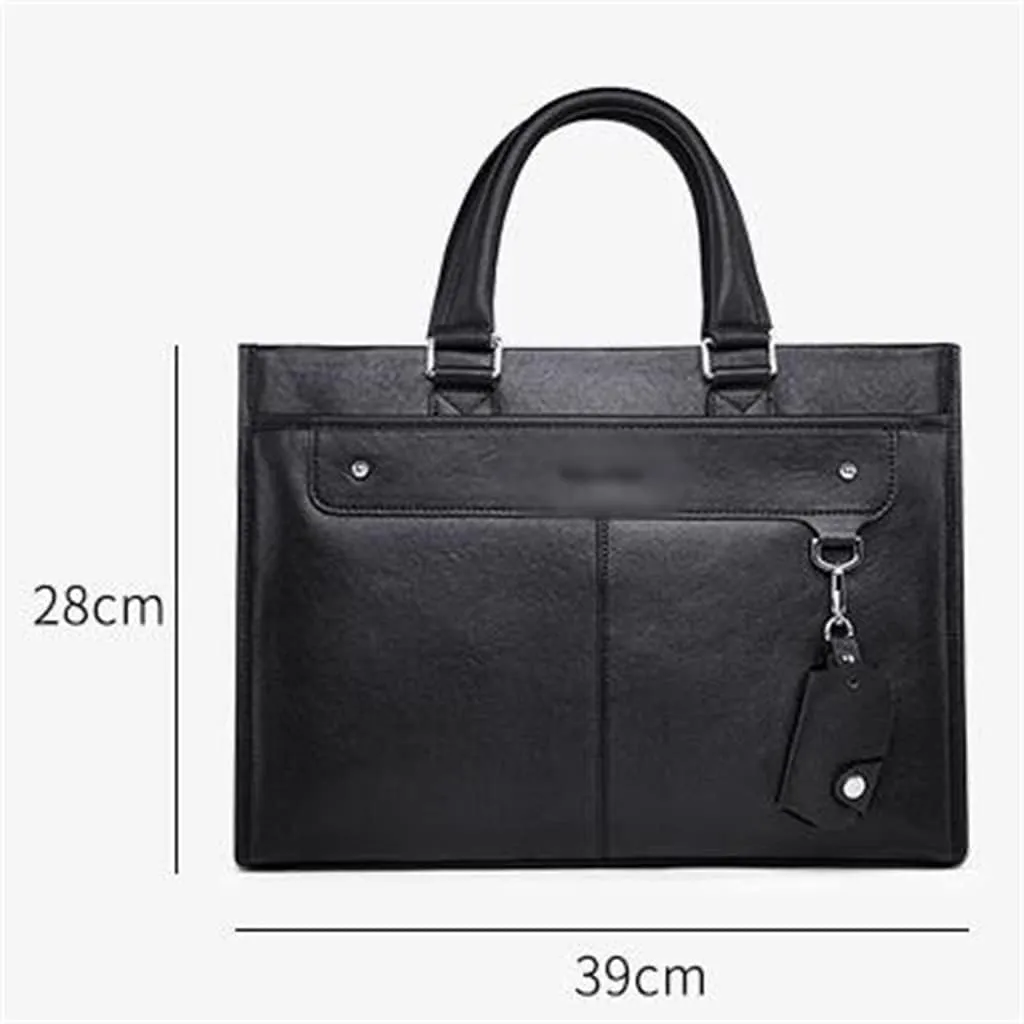 Handbag Business Cowhide Single Shoulder Large Capacity Crossbody Bag Men's Leather Briefcase