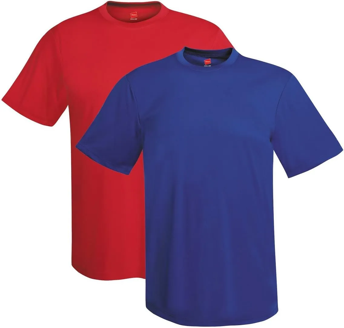 Hanes Men's Cool Dri Performance T-Shirt, Moisture-Wicking Short Sleeve Tee, 40  UPF Protection, 2 Or 5 Pack