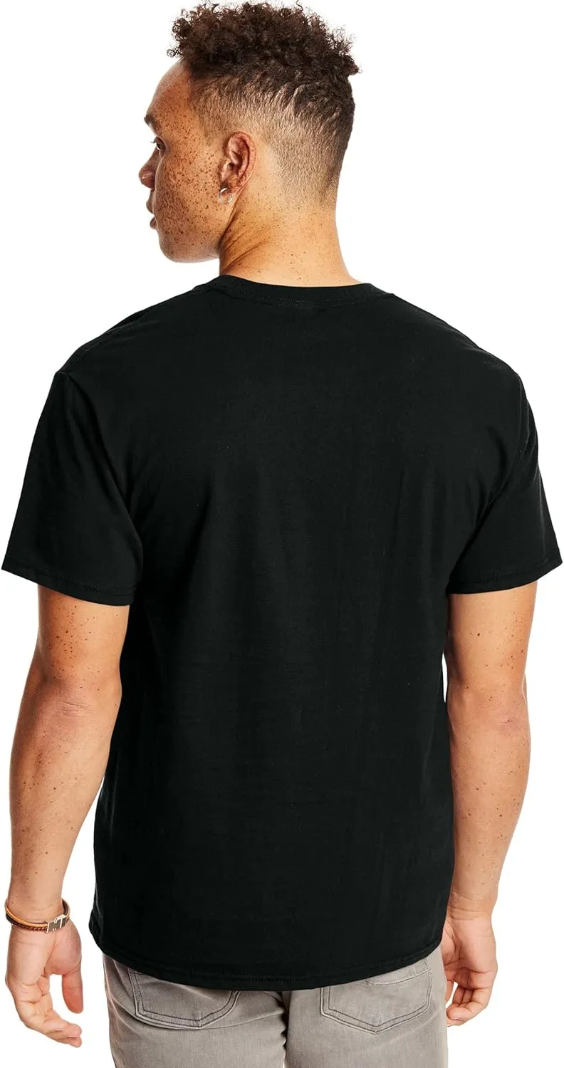 Hanes Men's Heavyweight Pocket T-Shirt, Beefy-T Full-Cut Cotton Pocket Tee for Men, Crewneck T-Shirt For Men, 1 or 2 Pack