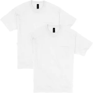 Hanes Men's Heavyweight Pocket T-Shirt, Beefy-T Full-Cut Cotton Pocket Tee for Men, Crewneck T-Shirt For Men, 1 or 2 Pack