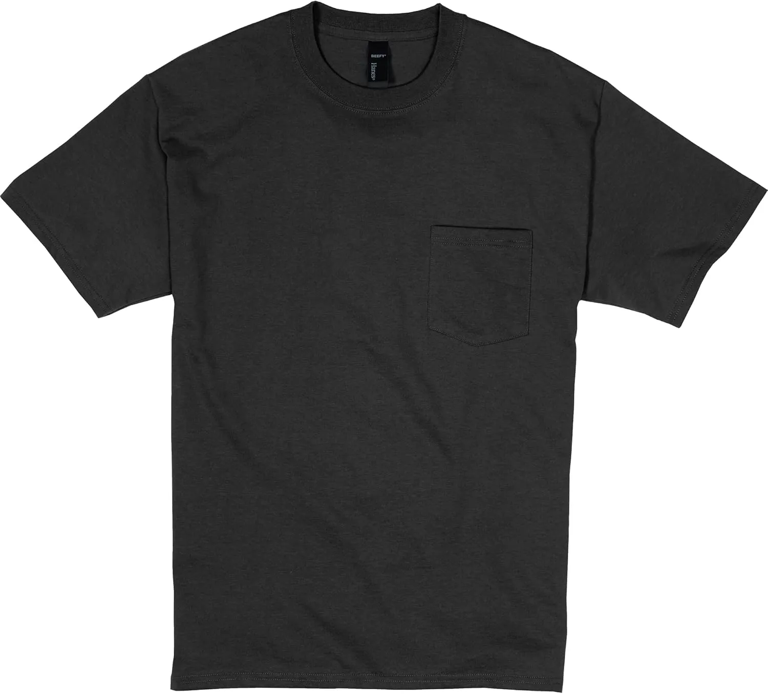 Hanes Men's Heavyweight Pocket T-Shirt, Beefy-T Full-Cut Cotton Pocket Tee for Men, Crewneck T-Shirt For Men, 1 or 2 Pack