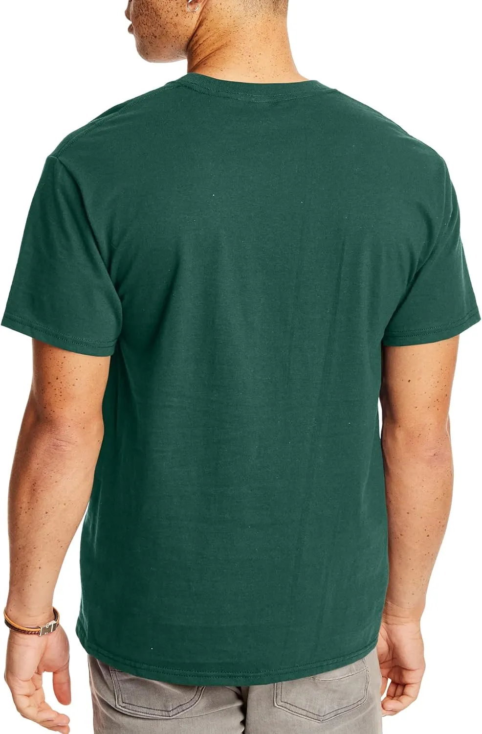 Hanes Men's Heavyweight Pocket T-Shirt, Beefy-T Full-Cut Cotton Pocket Tee for Men, Crewneck T-Shirt For Men, 1 or 2 Pack