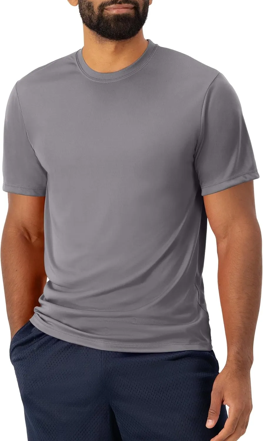 Hanes Men's T-shirt Pack, Cool Dri Moisture-wicking Performance T-shirt, Performance Tee, 40  Upf Protection, 2-pack