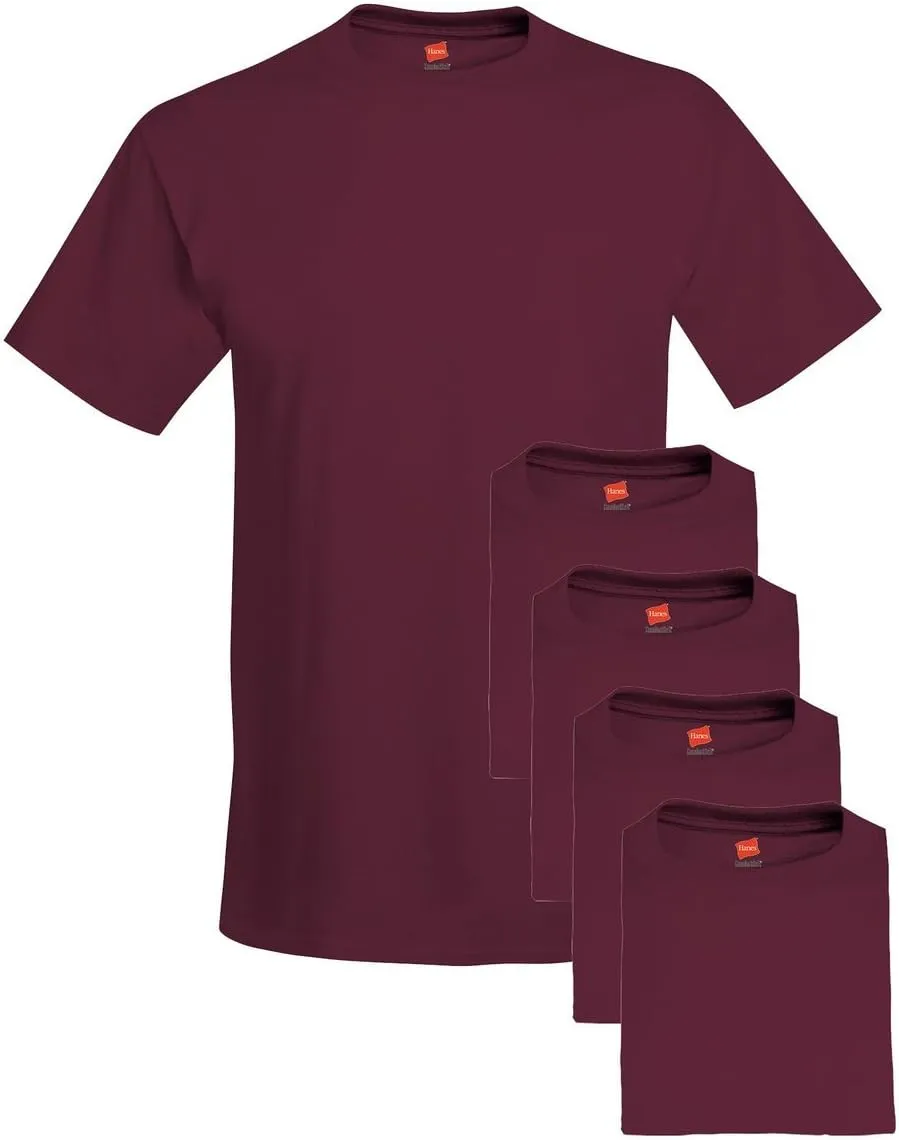 Hanes Men’s Tall 100% Cotton Crew Neck Undershirts, Tagless, Ultra Comfort, Multipack