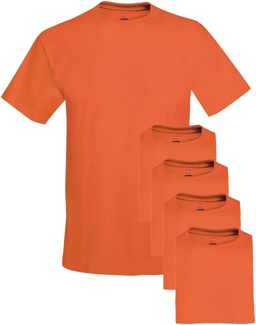 Hanes Men’s Tall 100% Cotton Crew Neck Undershirts, Tagless, Ultra Comfort, Multipack