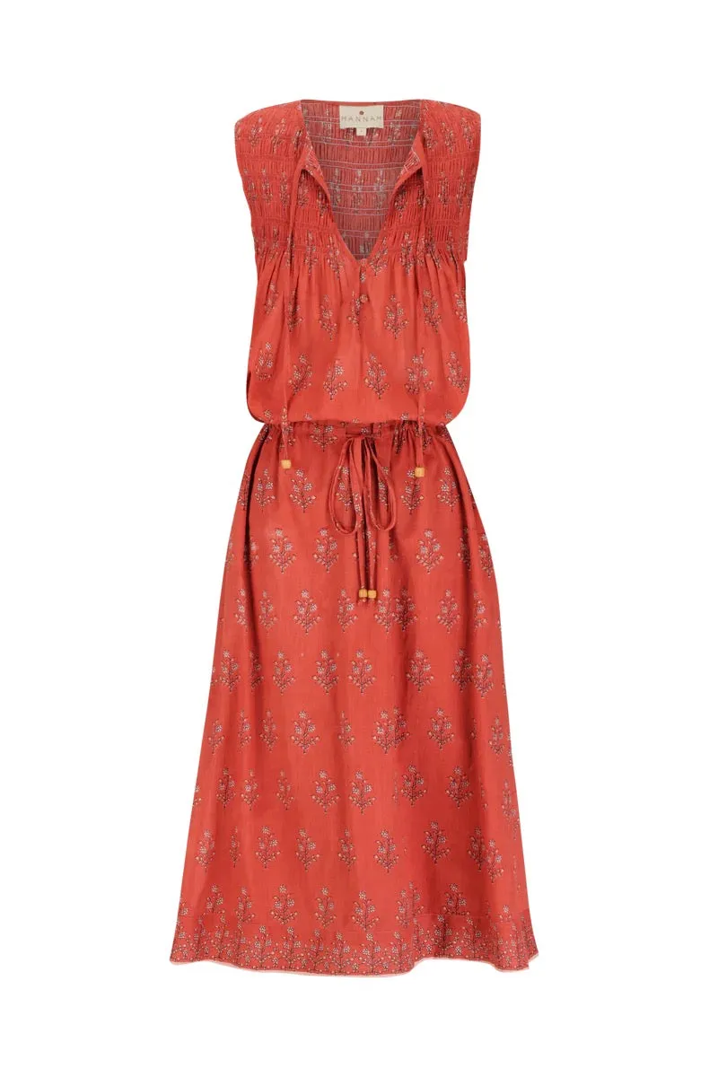 Hannah Art Wear Alejandra Midi Dress Palma Quartz