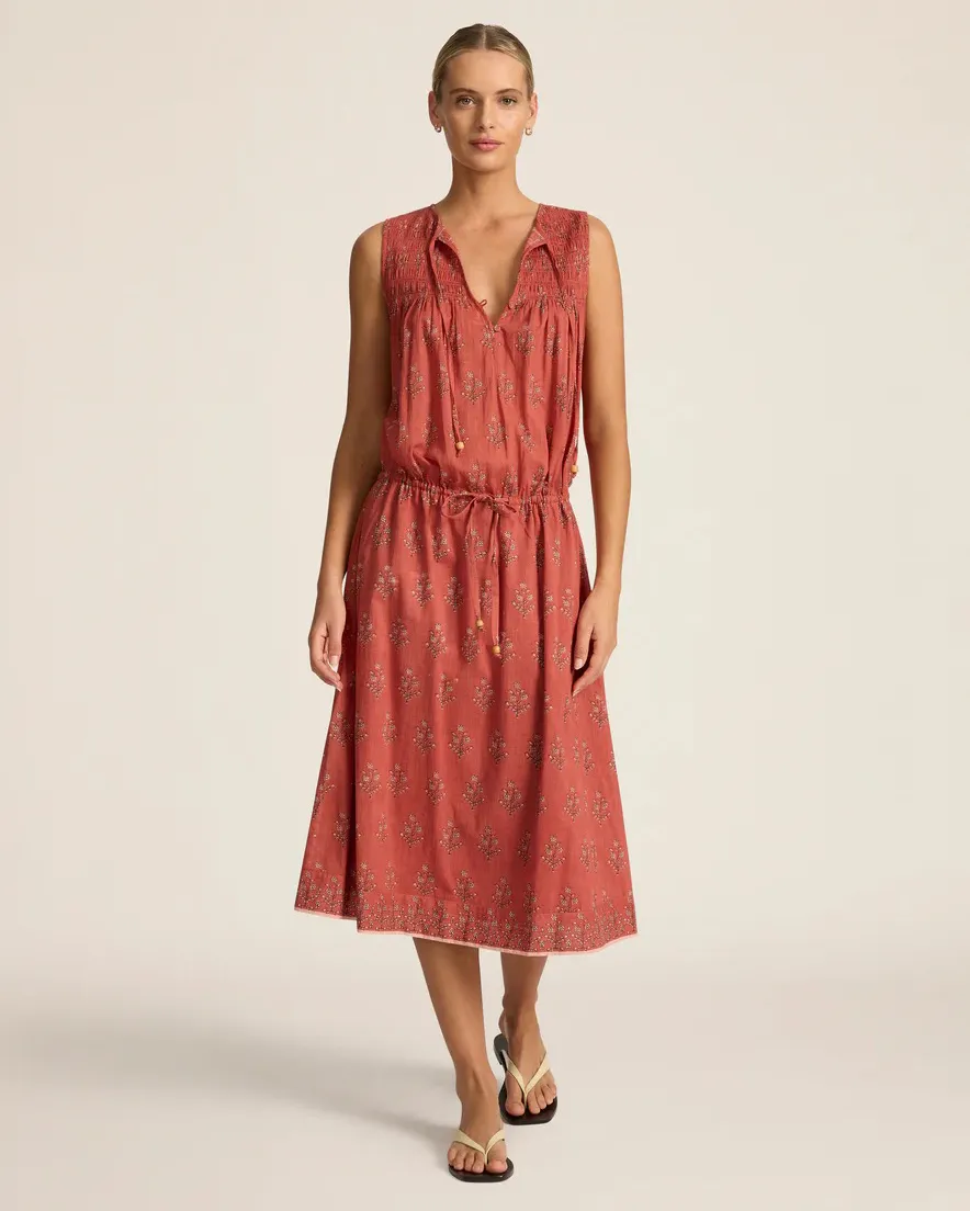 Hannah Art Wear Alejandra Midi Dress Palma Quartz