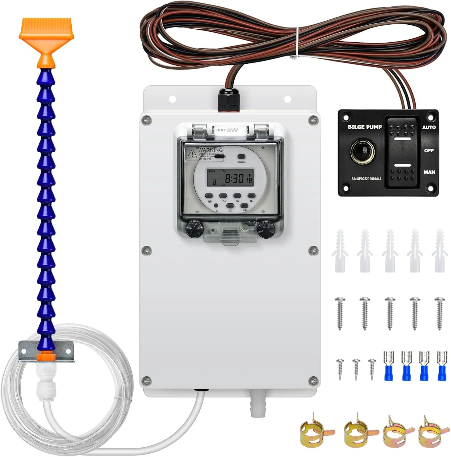 Haoguo Dry Bilge System, Clean Up Water, Waterproof IP67, Suitable for Fishing Boats With Water Storage