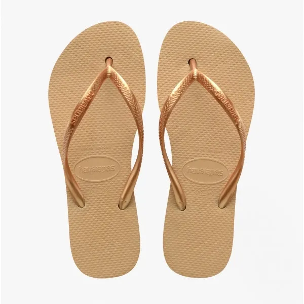 Havaianas HAV SLIM FLATFORM Womens Flip Flops Golden