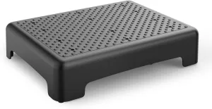 HBTower Mobility Step Stool for Adults & Seniors - Non-Slip Platform Indoor and Outdoor, Portable Riser, Safety Step for Car, Bedside, Office, Shower, Stairs - Black