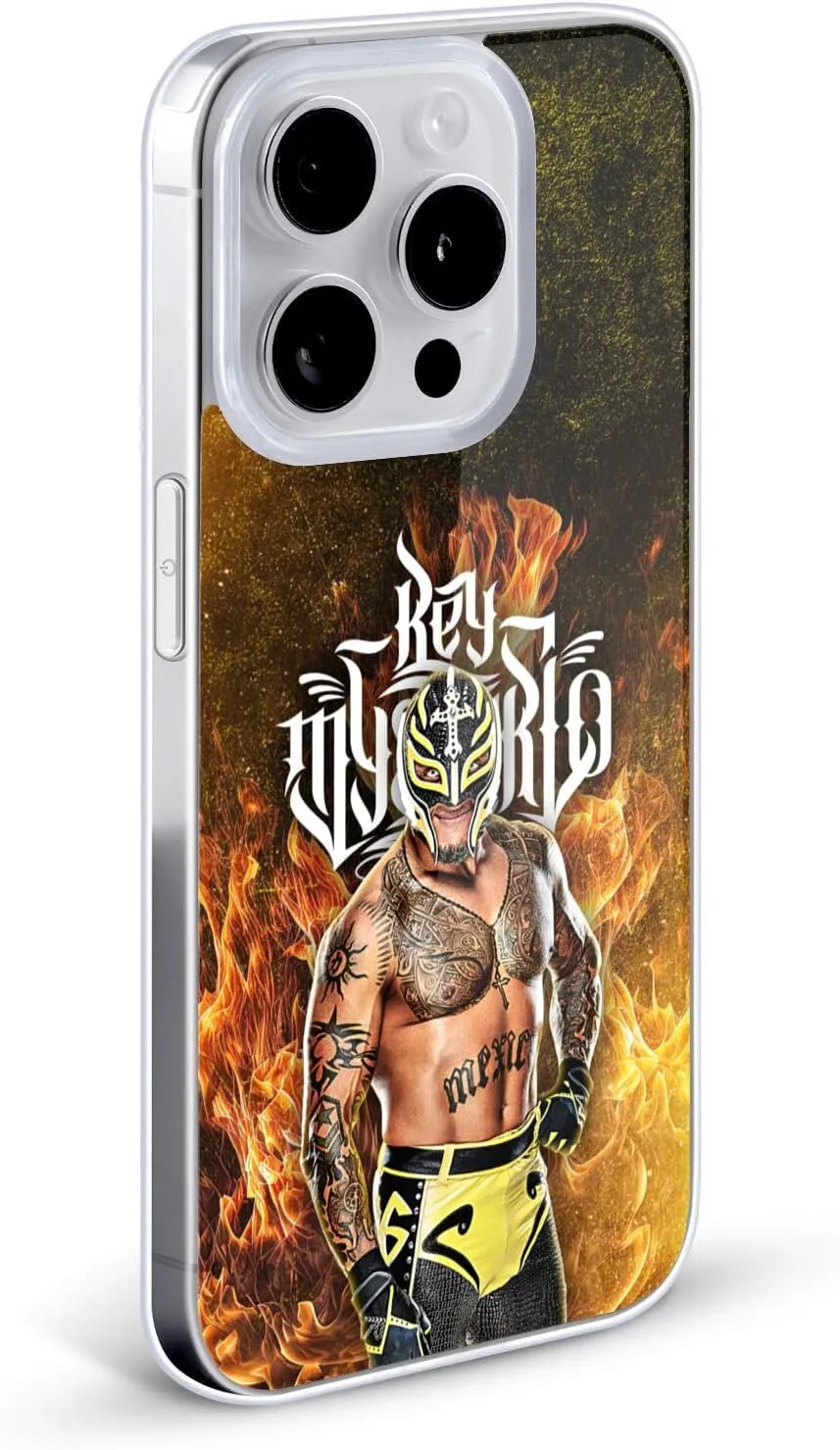 Head Case Designs Officially Licensed WWE Portrait Rey Mysterio Soft Gel Case Compatible with Apple iPhone 15