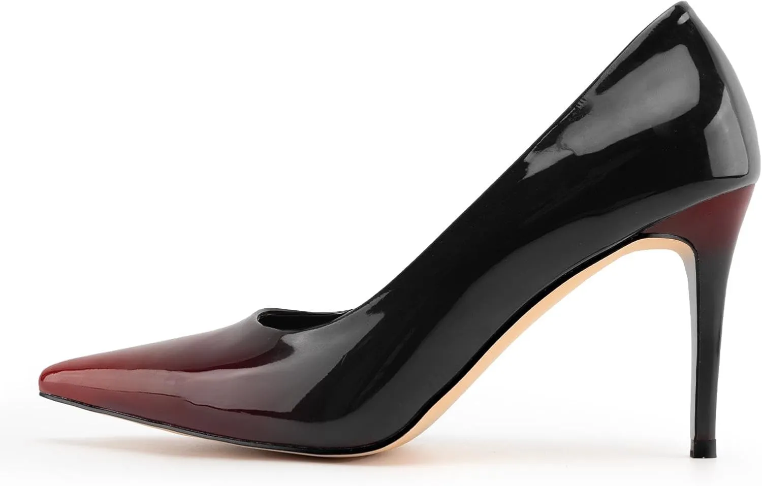 heelchic Stiletto Heels for Women Pointed Toe High Heels Slip-on Pumps Closed Toe Heels Wedding Dress Pumps