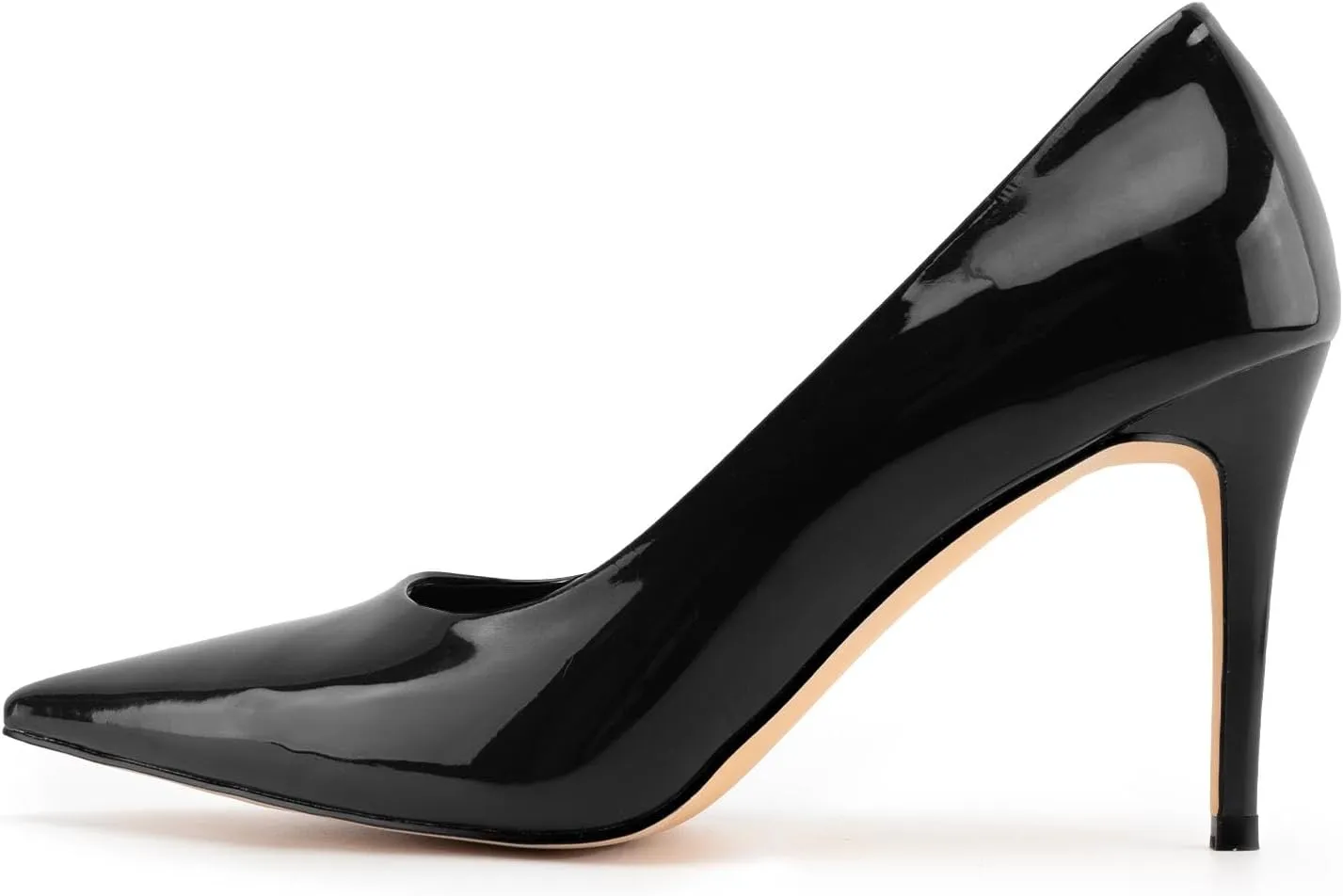 heelchic Stiletto Heels for Women Pointed Toe High Heels Slip-on Pumps Closed Toe Heels Wedding Dress Pumps
