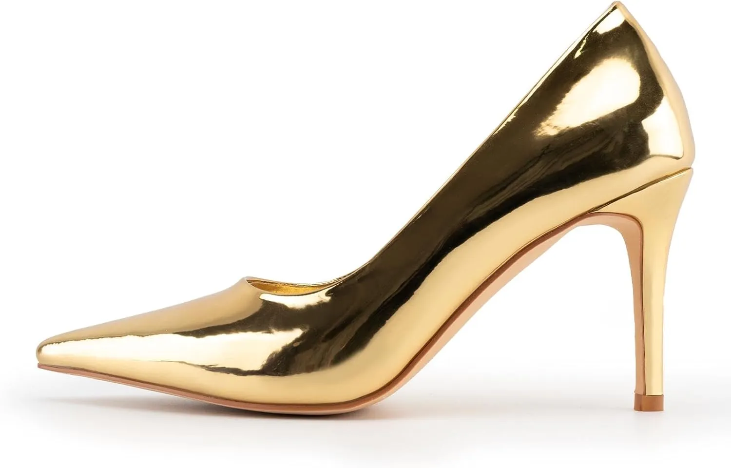 heelchic Stiletto Heels for Women Pointed Toe High Heels Slip-on Pumps Closed Toe Heels Wedding Dress Pumps